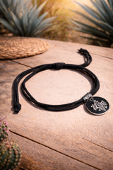 Tequila Partida Firebird Charm Bracelet – Black Leather